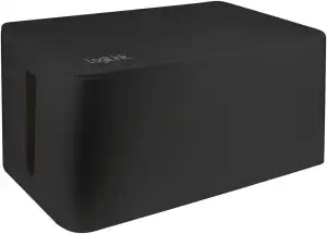 LogiLink KAB0062 - Kabelbox groß (407 x 157 x 133,5 mm), schwarz