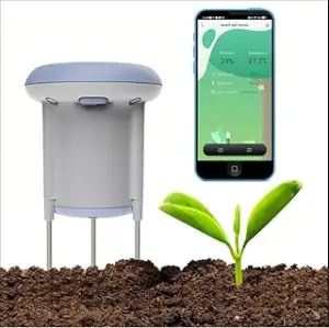 PHOVOLT Intelligenter WiFi-Bodentemperatur- und Feuchtigkeitssensor, Pflanzenbod