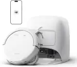 DJI ROMO S Saugroboter mit Wischfunktion, 25.000 Pa Saugkraft, Hinderniserkennung auf Drohnen-Niveau, Anti-Verwicklungsbürste, Selbstreinigende Basisstation, 200 Tage wartungsfrei, Weiß