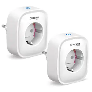 GHome Smart Steckdose 16A,Wlan Steckdose 2er Pack, Smart Home Plug Kompatibel mi