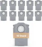 16 Stück Staubbeutel passend für roborock Saros 10R/10, Qrevo Master/Curv/Edge/Pro/S/Slim, S8 MaxV Ultra/S8 Max Ultra, Zubehör für Absaugstation, 16er Vorratspack Ersatzbeutel Set