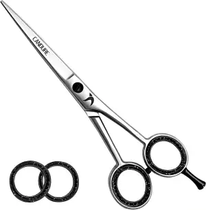 Candure Haarschere Friseurschere Profi 6.5 Zoll Haarschneideschere Haare und Bart Schere Leicht Schere Haare Schneiden, Hair Scissors für Männer, Frauen, Kinder und Haustiere