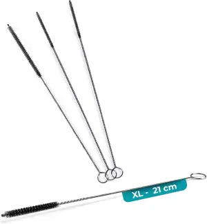 4 x Reinigungsbürsten (extra klein & dünn) für Kaffeevollautomat (2-4mm Ø 21 cm 
