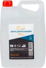 D.LINE Destilliertes Wasser 5 Liter, Entmineralisiert nach Vorschrift VDE 0510 und DIN 43530 (1 x...