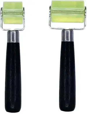 2 Stück Andrückrolle 3 cm und 5 cm, Andruckrolle Werkzeug, Silikon Andrückrolle 
