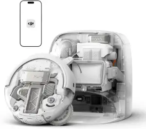 DJI ROMO P Saugroboter mit Wischfunktion, 25.000 Pa Saugkraft, Hinderniserkennun