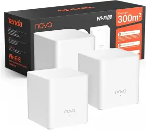 Tenda Nova MX3 Mesh WLAN System - AX1500 Wi-Fi 6 Dualband Router und Repeater - 