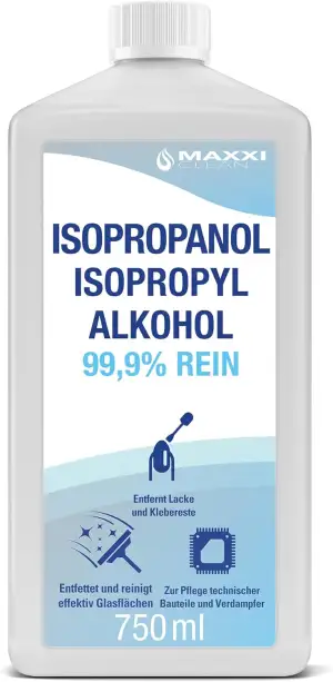 Maxxi Clean 1 x 750 ml Isopropanol 99,9% I Reines Isopropylalkohol I Fettlöser &