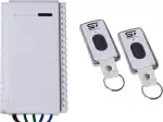 Schartec Mini Universal Funkempfänger Set inkl. 2 Stk. 1-Kanal Handsender 433 MHz für Garagentorantrieb - Funk Sender Empfänger