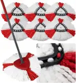 Wischmopp Ersatzköpfe aus Mikrofaser 6 Stück - Kompatibel mit Vileda Wischmopp Leifheit Bodenwischer Ersatzbezug - Mopp zum Bodenwischen Ersatz mit Dreiecksform, Mop Bezug Maschinenwaschbar