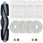 Saugroboter, Ersatzteile Kit für Yeedi Floor 3 - Station inklusive Hauptrollenbürste Seitenbürsten Filter Mop Tuch Reinigung Zubehör Set für Home Floor Maintenance