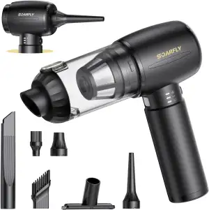 SoarFly Handstaubsauger Akku, 25000Pa 4 in 1 Auto Mini Staubsauger Kabellos Star