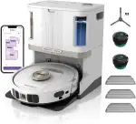 Shark PowerDetect 2-in-1-Saug- & Wischroboter, NeverTouch Pro 60 Tage, Selbst-Entleerung, Befüllung & -Reinigung, 3D- & LiDAR-Navi, NeverStuck-Hindernisumgehung, App-Steuerung, Weiß, AV2810ZEEUWH