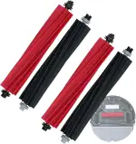 Ersatzteile Zubehör, Trennbare Rubber DuoRoller-Bürste für roborock S8/S8 +/S8 Pro Ultra/Q8 max/Q8 max+/Q5 max Roboter Staubsauger, 2-Satz Gummirollenbürsten.