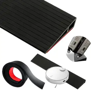 GEEKHOM Türschwellenrampe 100 x 6 x 1,5 cm Rampe für Saugroboter Selbstklebende 