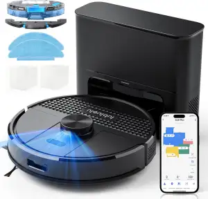 Lubluelu Saugroboter mit Absaugstation 3-in-1, 4500Pa Staubsauger Roboter mit Wi