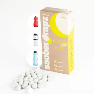 Classic für Kunststoff – Trinkflaschen Reinigungstabletten 140 Drops, MADE IN AU