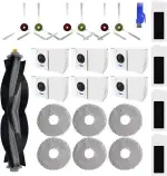 24 Stück Zubehörset für Ecovacs Deebot T20 Omni/Max/Pro/Pro Plus T20e Saugroboter, 1X Hauptbürste, 6X Seitenbürsten, 4X Filters, 6X Wischpads, 6X Staubbeutel