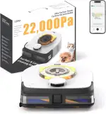 UBPET 22000 Pa Zyklon Staubsauger Roboter, Saugkraft Saugroboter für Tierhaare auf Teppichen und Böden, Automatischer Roboterstaubsauger mit LiDAR-Navigation, App Steuerung