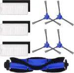 Neutop Ersatzteile für eufy RoboVac 11S, 15T, 30, 30C, 15C, 12, 25C, 35C, Saugroboter Zubehör mit 1 Rollbürste, 3 Filtersets, 4 Seitenbürsten