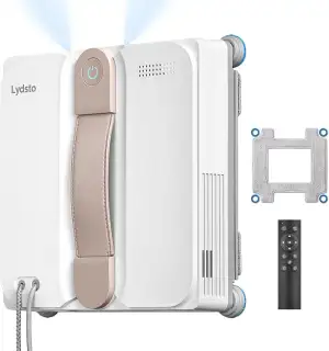 Lydsto WL07 Max Fensterputzroboter mit Sprühfunktion kompakt, Vier Ultraschall Wasserdüsen, Eckenreinigung, 8000Pa Elektrischer Fensterputzer 110ML Tank, 4 Reinigungsmodi,