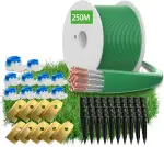 250m Universal Begrenzungskabel für Mähroboter - Headley Tools Begrenzungsdraht Enthält 50x Erdnägel+10x Kabelverbinder+9x Messer Kompatibel für Gardena/Husqvarna/Worx