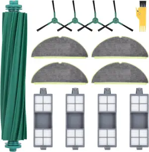 Ersatzteile für iRobot Roomba 205 Staubsauger, 20 Stück Ersatzteile Zubehör für Roomba 205 Serie, 1 Rollenbürsten, 4 Mop-Tücher, 4 Seitenbürsten, 4 HEPA-Filter, 1 Schraubendreher