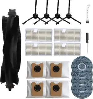 19-teilige Ersatzteile für Eufy für Omni C20: Hauptbürste Seitenbürsten HEPA-Fil