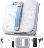 Keero Fensterputzroboter, 9000Pa Fensterreiniger elektrisch Vier-Düsen-System, Randerkennung, 4 Reinigungsmodi, Fensterroboter mit Turbinenmotor, Sicherheitssystem, Modell W37D, Für Fenster