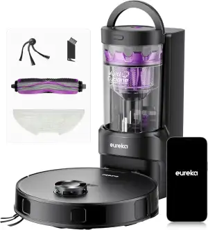 Eureka E20 Evo Plus Saugroboter mit Wischfunktion Absaugstation beutelloser, Sau