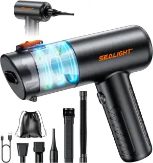 SEALIGHT Handstaubsauger, 32000PA Handstaubsauger Akku Kabellos, 4-in-1 Autostau