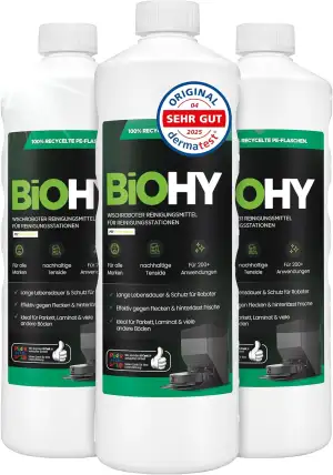 BiOHY Wischroboter Reiniger für Station mit Frischeduft (3 x 1L) | Bodenreiniger