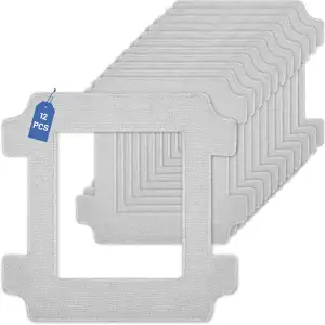 12 Stück Reinigungstuch für Ecovacs Winbot W2S/W2S Omni Fensterputzroboter Set, 