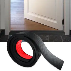 1M*8cm*1.0cm Türschwellenrampe, bis 800 kg belastbar, Gummirampe Selbstklebende 