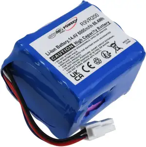 akku-net Akku für Saugroboter Vorwerk VR200 Li-Ion 14,4V 6000mAh Schwarz