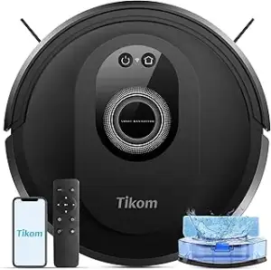 Tikom Saugroboter mit Wischfunktion 2 in 1, G8000 Max Staubsauger Roboter, 5000Pa Starke Saugkraf...
