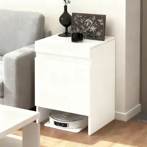 Saugroboter Verstecken Schrank Mit Tür, Staubsauger Roboter Schrank Einfacher Wasserwechsel, Staubsaugerschrank Mit Tür Für Wohnzimmer, Büro, Küche(White)