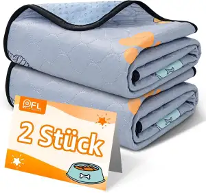 Wiederverwendbare Welpenunterlagen, 2er Pack super saugfähige PIPI Matten für Hu