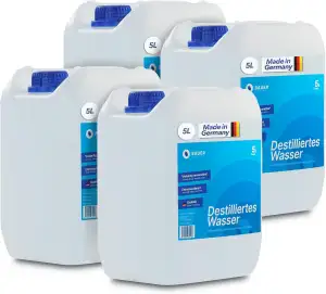 Destilliertes Wasser, Demineralisiert nach VDE 0510 & DIN57510, Ultra-Hochrein f