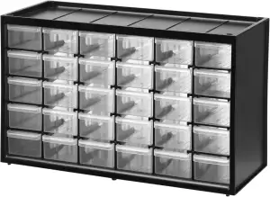 STANLEY Kleinteilemagazin Organizer Sortimentskasten (Mehrzweck-Box mit 30 Schub