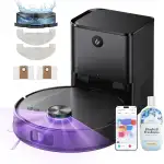 Ultenic Saugroboter mit Wischfunktion, 10000Pa 200Min Staubsauger Roboter mit Absaugstation 3,5L, LiDAR Navigation, 4-in-1 Saug und Wischroboter für Teppich Tierhaare Böden, APP Steuerung