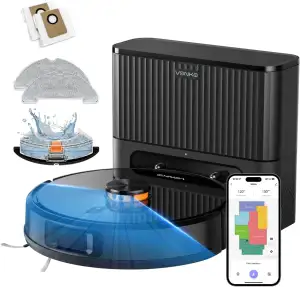 VONKO S6 Pro Saugroboter mit Wischfunktion und Absaugstation, 8000Pa Saugkraft,L