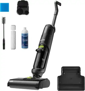 EUREKA NEW400 Nass-Trockensauger Kabelloser,Smart Nass-Trocken-Staubsauge mit Dual-Tank-Design,Selbstreinigung Bodenreiniger,Leicht Wischsauger Kabellos für Hartböden, Tierhaare, Essensreste