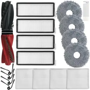 HomeTimes Ersatzteile für Roborock Qrevo Curv Saugroboter Zubehör mit 2 Gummibür