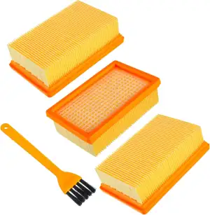 3 Filter für Kärcher Staubsauger WD4, WD5, WD6, MV4, MV5, MV6, Flachfaltenfilter