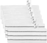 KEEPOW Power-Paket,6 Extrastarke Mikrofaser-Bodenläufe für Kärcher Dampfreiniger, kompatibel mit EasyFix SC 2, SC 3, SC 4, SC 5, inklusive 4 grauen und 2 weissen Bündchen