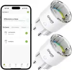 GHome Smart WLAN Steckdose, Kleinste WiFi Steckdose Zubehör Smart Plug App Fernbedienung, Stromve...