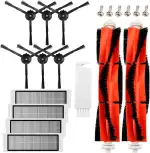 Zubehör für Xiaomi Roborock S5 Max / S6 / S5 / S6 Pure/MaxV / S50 S51 S55 S60 S65 Saugroboter,Ersatzteile kit 2 Hauptbürste 6 Seitenbürste 4 HEPA Filters 1 Reinigungszubehör