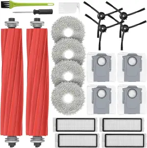 Zubehörset für Roborock Qrevo Saugroboter, Ersatzteile Kit mit 2 Hauptbürste, 4 