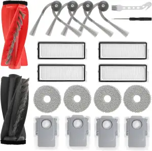 Feilifan 19 PCS Zubehör-Kit für Roborock Qrevo Curv Staubsaugerroboter, Ersatzte